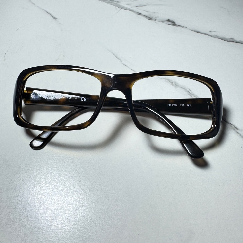 Ray-Ban RB4107 710 3N Tortoise Shell Rectangular Eyeglass Frames Italy